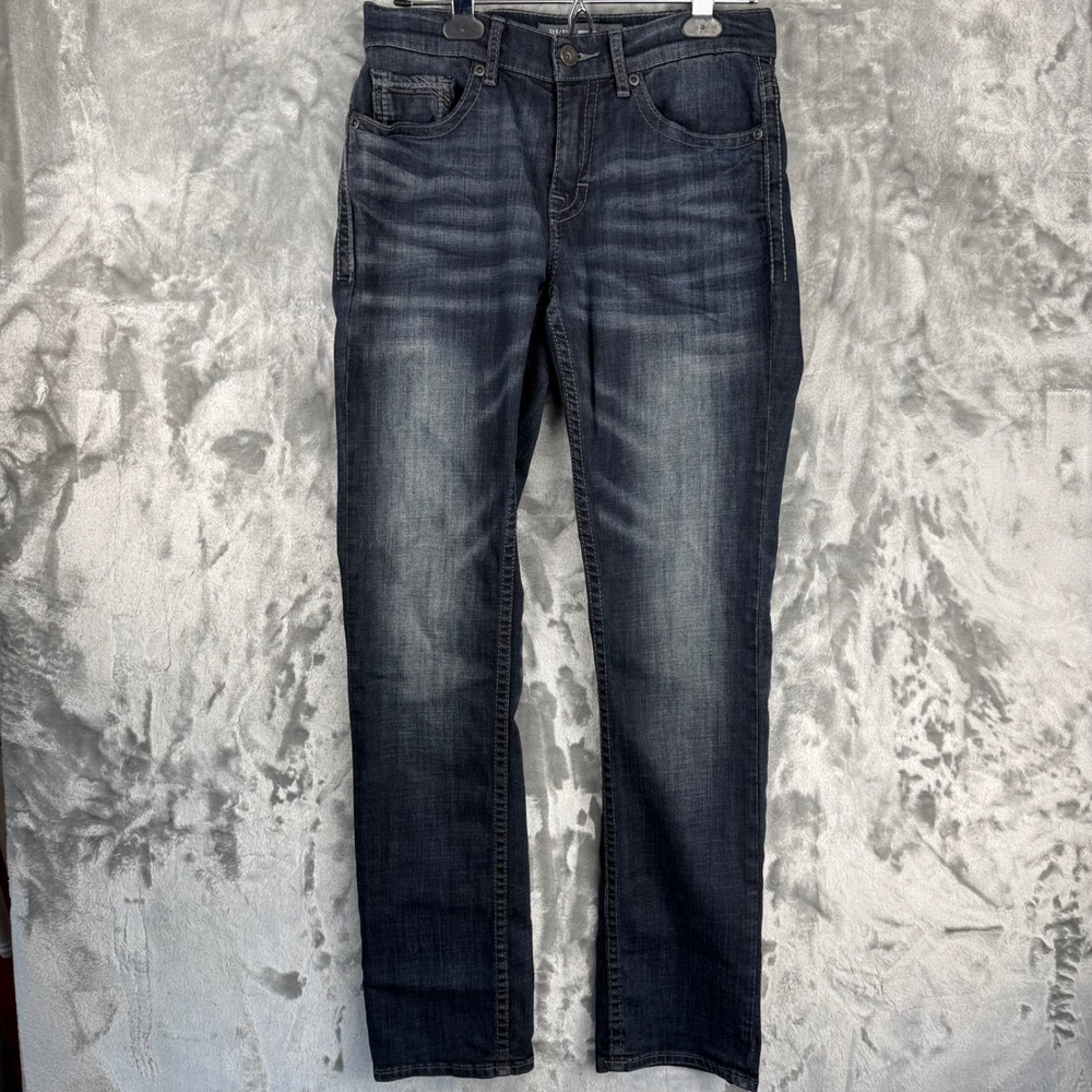 BKE Alec Straight‎ Leg Jeans Mens 29R Dark Wash Stretch Denim Blue